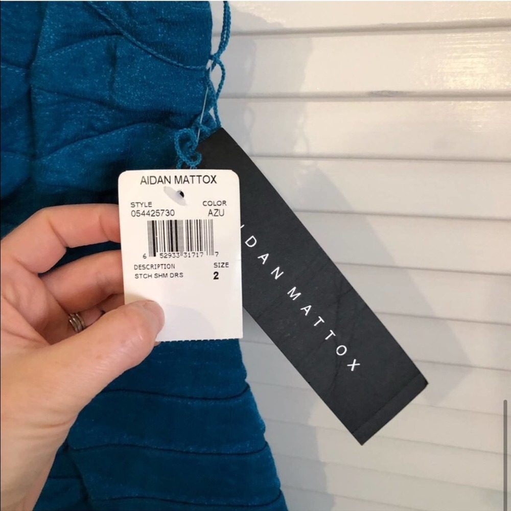 NWT Aidan Mattox Ruched Bodycon Dress - Picture 7 of 7